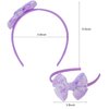 Semato Purple Rhinestones Hair Bows Headbands for Girls Ribbon Headbands Hair Hoops Cute Hair Accessories for Baby Girls Toddlers