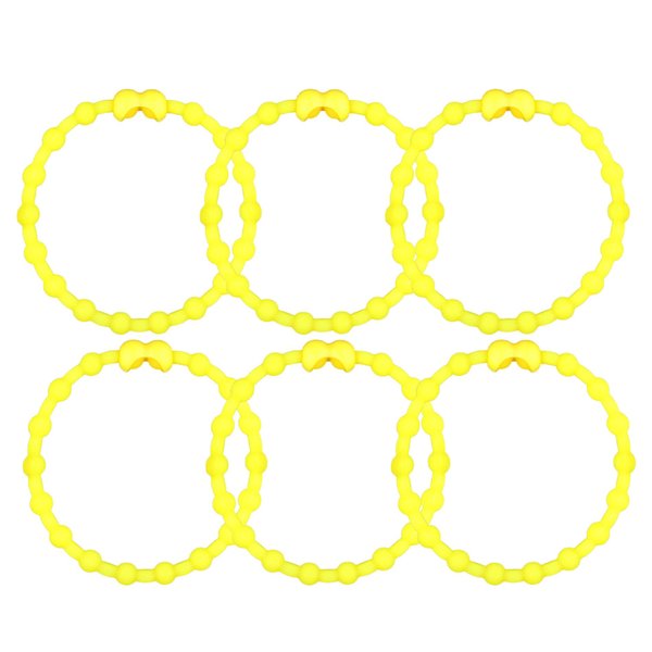 Neon Yellow PRO Hair Ties: Easy Release Adjustable for Every Hair Type PACK OF 6