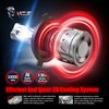 MZS H4 Light Bulb Motorcycle, 8000LM 35W 9003 HB2 Mini 6500K Cool White Extremely Bright Fog Light Halogen Replacement (Pack of 1)