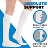 Made in USA - Opaque Compression Socks for Women and Men 20-30mmHg - Graduated Support Compression Knee High for Varicose Veins, Post Surgery, Diabetic, Arthritis - White, Small - A105WH1