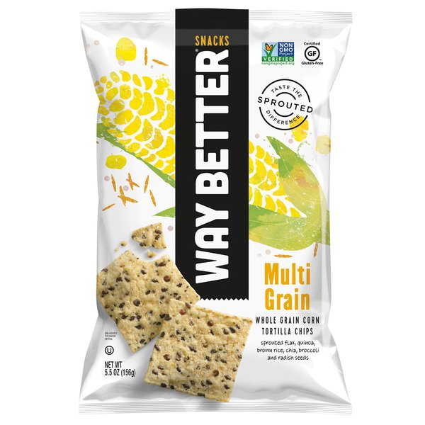 Way Better Snacks Multi Grain Tortilla Chips, 5.5 oz
