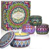 Scented Soy Aromatherapy Candles Gifts for Women,17.6 oz 4 Pack 120 Hours Burn, Premium Body Relax & Stress Relief Candles,Ideal Gifts for Birthday, Christmas, Thanksgiving, Mother's Day