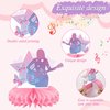 Konsait 10 PCS Music Themed Party Decorations Girls Singer Honeycomb Centerpieces Birthday Centerpieces for Tables Kids' Party Centerpieces Birthday Table Decoration for Party Decor Supplies