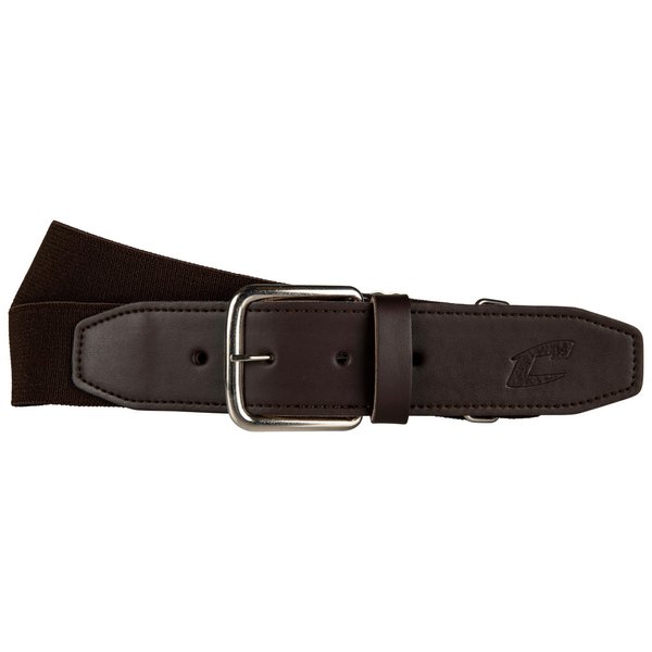 CHAMPRO Baseball Belt with Leather Tab, Brown, Adult