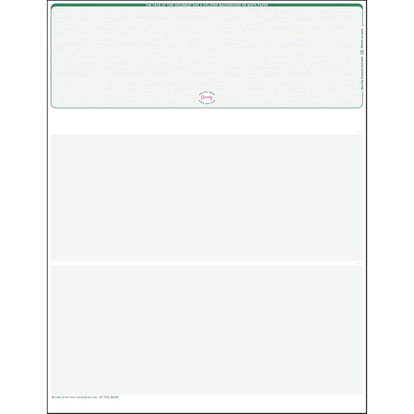 500 Green-Linen Laser Check Stock, (Top Position) Blank Laser Checks, Top Laser Check, Bank Checks, Business Checks, or Personal Checks