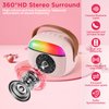 Kids Karaoke Machine,Portable Bluetooth Speaker with 2 Wireless Microphones, Gifts Toys for Girls 4, 5, 6, 7, 8, 9, 10 +Year Old Birthday Family Home Party(Pink)