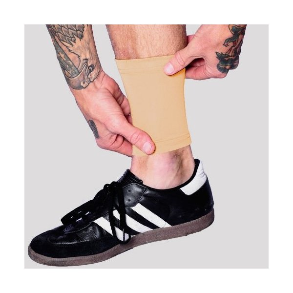 Tat2X Ink Armor Premium Ankle 6" Tattoo Cover Up Sleeve - No Slip Gripper - U.S. Made - Light - ML (Single six inch Ankle Cover up Sleeve)