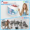 UNEEDE Bath Toy Organizer,1.55 Gallons Bathtub Toy Storage Organizer,Quick Access Bath Toy Holder For Bathtub,Baby Organizer And Storage,Quick Dry Baby Bath Toy Storage For Tub,Mesh Shower Caddy(Blue)