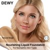 FV 2 Pack Hydrating Liquid Foundation Makeup, Waterproof & Lightweight, Natural Finish with Medium Coverage, Ideal for Dry and Normal Skin (Nourishing Natural Beige)