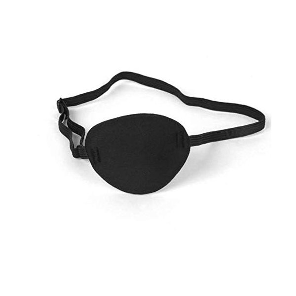 WINBOB Adjustable Eye Patch for Adults and Kids, Black, Comfortable Strabismus Recovery Eye Mask