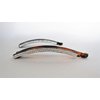 Generic Extra slim black or brown sparkly banana hair clip with crystals for fine thin (Primary color: Brown)