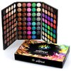 Joyeee 120 Color Eyeshadow Palette Kit with 10 Pcs Foundation Makeup Brush, ​Professional Daily Use Colorful with Velvety Texture Eyeshadow Palette, Highly Pigmented Waterproof Long Lasting Makeup