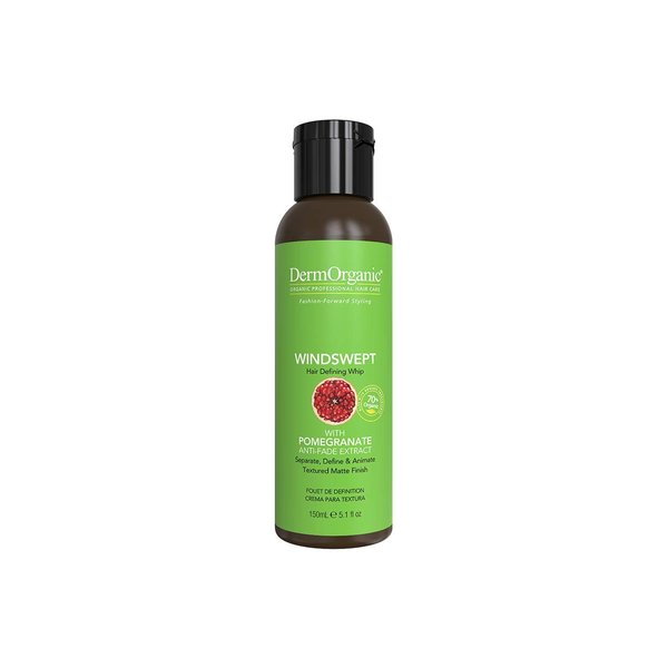 DermOrganic Windswept Defining Whip for Hair with Pomegranate Anti-Fade Extract, 5.1 fl.oz.