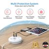 Travel Power Strip with USB Ports, NTONPOWER Cruise Approved Power Strip with 3 Outlet 3 USB, 5 ft Extension Cord with USB Ports, Compact for Indoor Home Office Dorm Room Cruise Essentials, White