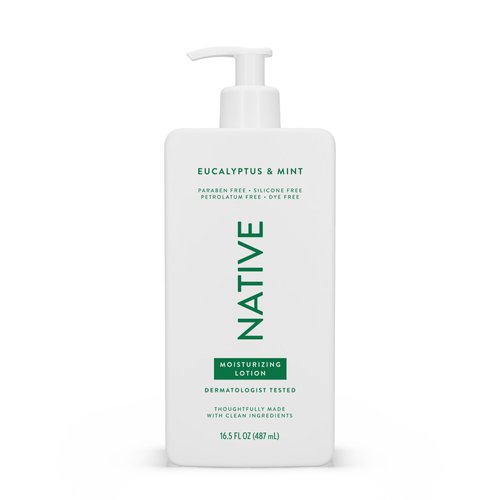 Native Body Lotion Contains Naturally Derived Plant-Based Moisturizers for Women and Men | Restores Dry Skin, Eucalyptus & Mint, 16.5 fl oz