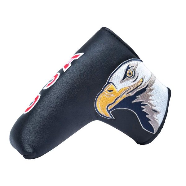Myartte Golf Head Cover Putter Cover Magnetic Closure Blade Putter(Black Eagle)