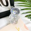 Transparent Mobile Phone Grip Stand,Bear Phone Folding Finger Stand, Cell Phone Grips, Finger Stand Easy Installation Smooth 3D Laser Phone Folding Cute Accessories