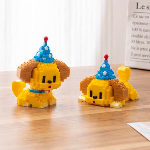 ALITTDRE Micro Mini Building Blocks Dog Pets Cute Animal Model Set Building Pet Toys Bricks Gifts for Kid and Adult (Golden Retriever)