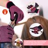 MORGLES Heat Gloves for Hair Styling, 2Pcs Professional Heat Resistant Gloves Silicone Heat Mat 6pcs Hair Clips and 2pcs Styling Comb for for Curling Iron Wands Flat Iron