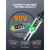 Test Light Automotive 5-90V Digital LED Light Tester with Voltage Display, Voltage Test Pen with Extended Spring Wire & Stainless Steel Probe, Circuit Tester for Car, RV, Fuse Voltage Systems (5-90V)