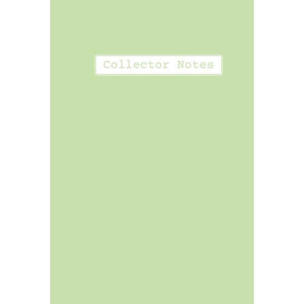 Collectors Notebook Journal. Record Keeping. Collector Notes. A5 Notebook. Pastel Green Notebook 165 Lined Pages.