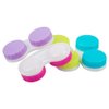 KISEER 24 Pack Colorful Cute Contact Lens Case Bulk Box Holder Container Soak Storage Kit (4 Color)