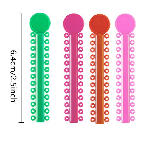 LOVEWEE Dental Orthodontic Ligature Ties, 1040 PCS Orthodontic O-rings Braces Rubber Bands Multi-color