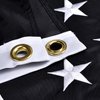 Thin Blue Line Flag-3x5 ft with Embroidered Stars, Sewn Stripes, Brass Grommets, UV Protection, 300D Nylon Black White and Blue American Police Flag