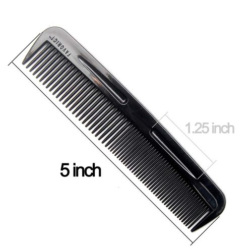 LUXXII (6 Pack) 5" Pocket Hair Comb Beard & Mustache Combs for Men's Hair Beard Mustache and Sideburns