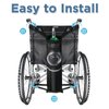 ZHEEYI Oxygen Cylinder Bag for Wheelchairs with Buckles, Fits Any Wheelchair, Black (Fits Most Oxygen cylinders)