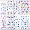 Ocean Nail Art Stickers Decals 3D Beach Nail Self-Adhesive Sticker Designs Jellyfish Shell Whale Mermaid Seagull Summer Seaside Nail Transfer Decal Supplies for Women Girls Manicure Art