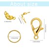 800 Pcs Jewelry Making Accessories Set with 100 Pieces Lobster Claw Clasp 200 Pieces Bead Tips Knot Covers and 500 Pieces Open Jump Ring Connectors DIY Jewelry Making Supplies Bracelets (Gold)