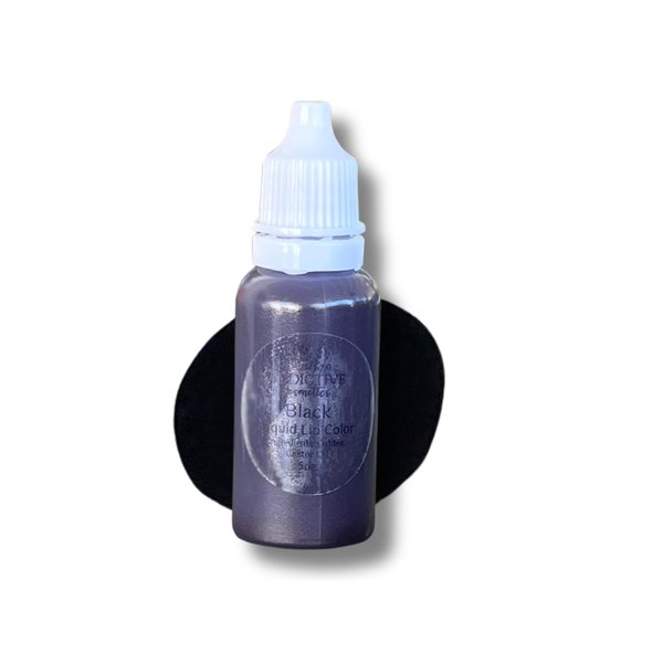 Addictive Cosmetics Lip Pigments for Lipgloss and Lipstick Making- All Natural, Vegan Friendly (Black, .5 oz)