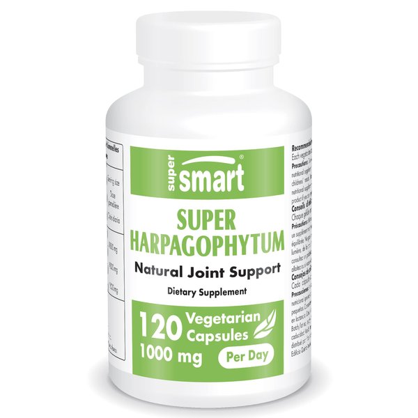 Supersmart - Super Harpagophytum 1000mg per Day (High Strength) - Devil's Claw Herbal Supplement | Non-GMO & Gluten Free - 120 Vegetarian Capsules