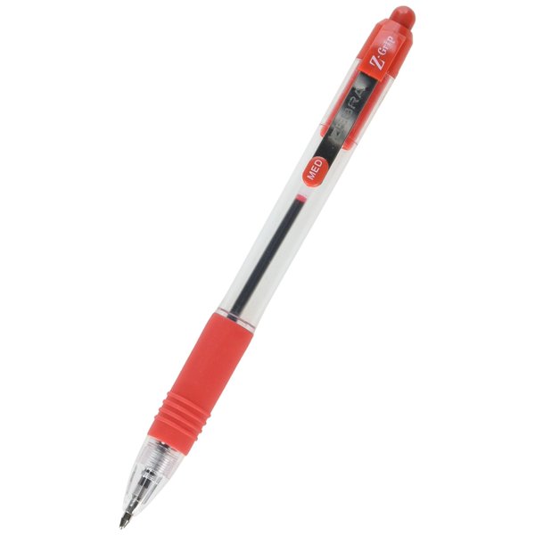 Zebra Ballpoint Pen, Retractable, 1.0mm Point, Red (ZEB22230)