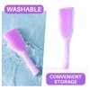 RHOS Hair Brush for Women,Men and Kids-Detangler Brush for Curly,Thick,Short,Thin Hair,Wet Dry Detangling Hair Brush for Smoothing,Anti Breakage-Hair Brush without Ball Tips(Purple)