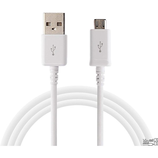 Full Power 5A Charging MicroUSB Works with JBL Pulse 2 2.0 Data Cable's Dual Chipset Charges at Rapid Speeds Easily! (White)