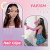 YAEISM 24PCS Pink Bow Hair Clips 3 Color Star Snap Clips Cute Mini Bow Hair Ribbon Non Slip Y2K Star Hair Barrettes for Girls Women