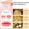 MEICOLY 30 Pads Lip and Eye Mask Sheet,Moisturizing Seaweed Eye Mask Crystal Anti-Aging Eye Patches Strawberry Lip Mask,Dark Circle Remover with Box,Lip and Eye Mask Set