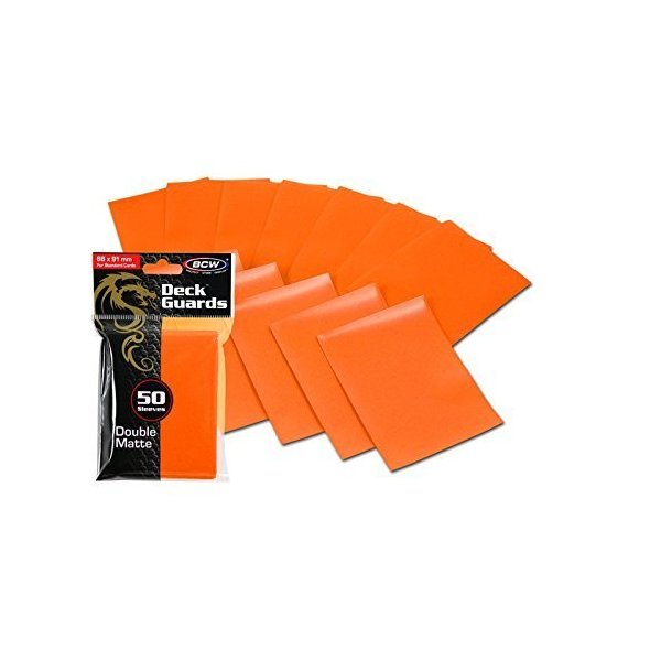 1500 Orange Double Matte Deck Guard Card Sleeves - Ultra Protectors - MTG