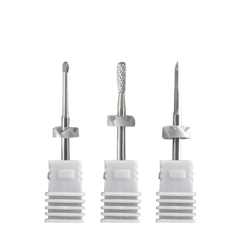 Angzhili 3 Pieces Nail Drill Bits,Cuticle Remover Drill Bits Kit,Tungsten Steel Nail Drill Bits,Manicure Tools for Nails