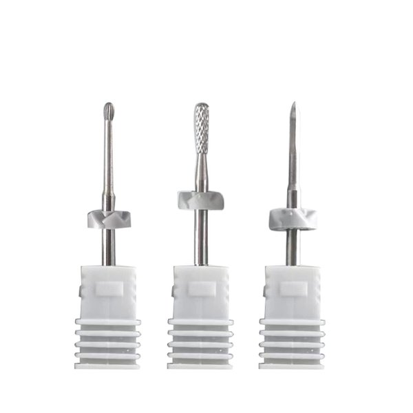 Angzhili 3 Pieces Nail Drill Bits,Cuticle Remover Drill Bits Kit,Tungsten Steel Nail Drill Bits,Manicure Tools for Nails