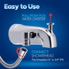 Tub Spout with Diverter & Integrated Shower Hose Connection, Chrome Finish, Fits Threaded 1/2" or 3/4" IPS, Bathtub Faucet for Convenient Shower Access