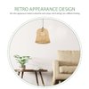 2pcs Rustic Woven Bamboo Lamp Shade Pendant Light Cover for Ceiling Lights Versatile Replacement Lampshade for Home Decor Softens Bright Light Easy to Install