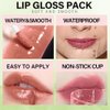 6 Color Lip Gloss Set, Soft and Smooth Lip Gloss Set,Transparent and Luminous Lip Gloss, Moisturizing and Moisturizing Lip Makeup, Non Stick Fat Oil Lip Gloss