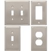 Franklin Brass 126362 Country Fair Single Duplex Wall Plate, Satin Nickel