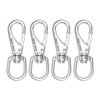 SHONAN Stainless Steel Flag Clips for Flagpole Rope- 4 Pack 3.5 Inch Swivel Snap Hook Flag Pole Clips, Diving Clips Spring Hooks for Dog leashes, Keychains, Boat Ropes, Bird Feeders