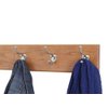 PegandRail Cherry Coat Rack with Satin Nickle Hat and Coat Style Hooks 4.5" Ultra Wide (Cherry, 25.5" x 4.5" with 5 Hooks)