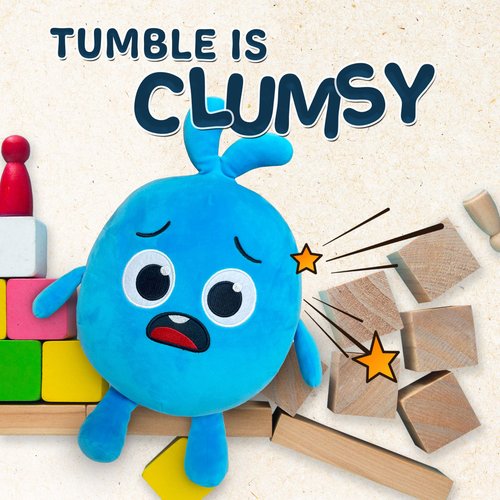 Moody Pals Tumble The Blue Monster Emotional Regulation Plushie | Cute Stuffed Animal Plush Toy for Children | Plushies, Stuffy, Cute Stuffed Animals for Girls, Cute Plush Toys, Peluches