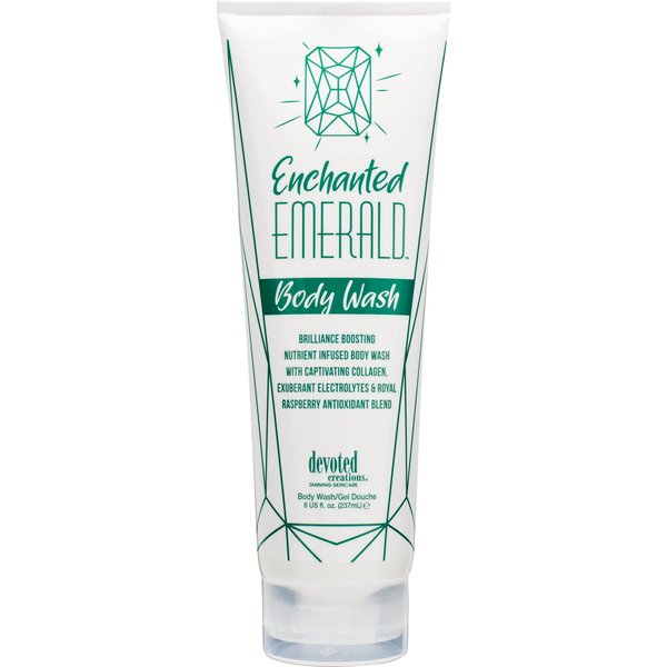 Devoted Creations Enchanted Emerald Body Wash – Brilliance Boosting Nutrient Infused Body Wash with Captivating Collagen, Exuberant Electrolytes, and Royall Raspberry Antioxidant Blend – 8 oz.